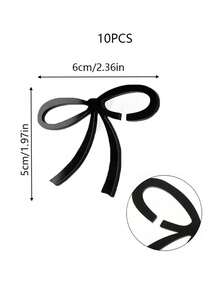 1/5/10个装派对玻璃杯蝴蝶结装饰黑色蝴蝶结饮料标签，亚克力蝴蝶结饮料标签，适用于节日和婚礼装饰、礼品装饰、生日毕业装饰