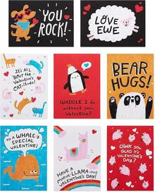 American Greetings - Tarjetas para el día de San Valentín para niños en la escuela y el intercambio de clases, deportes (40 unidades) - Piel Real Valentines - Ver 9