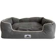 Cama Alta Cuadrada para Perros Chica Chico– Cama Suave y Acolchada con Bordes Elevados y Material de Poliéster y Algodón (Café) - Gris - Ver 13