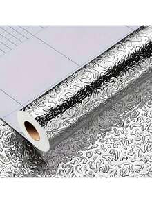 1 Roll Kitchen Backsplash Sticker, 16ft/10ft/3ft, Self-Adhesive Drawer Liner Peel And Stick Foil Paper Wallpaper Cabinet Shelf Liner - Multicolor - View 1