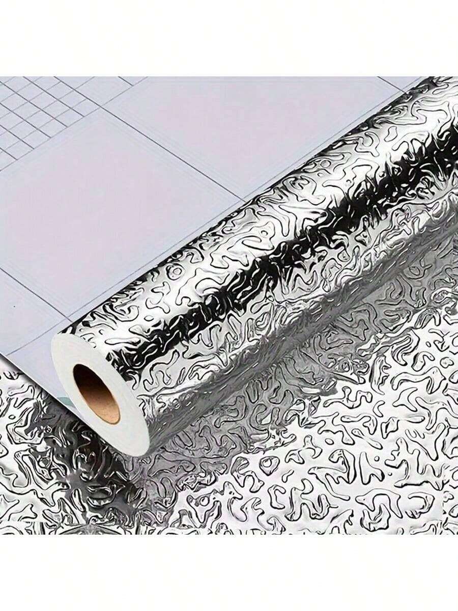 1 Roll Kitchen Backsplash Sticker, 16ft/10ft/3ft, Self-Adhesive Drawer Liner Peel And Stick Foil Paper Wallpaper Cabinet Shelf Liner - Multicolor - View 1
