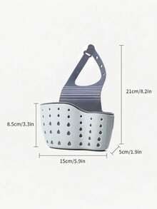 1pc Double-Layer Kitchen Storage Basket, Adjustable Sink Hanging Rack, Silicone Drain Basket For Taps, No-Drill Bathroom Shelf, Storage Box With Rapid Drainage System, Suitable For Storing Sponges, Soap, Cloths, Brushes And Other Kitchen Accessories/Kitchen /Bathroom /Kitchen/Storage