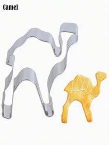 2pcs Stainless Steel Camel & Sheep Fondant Molds | Eid Al-Fitr Party Baking Cookie Cutters