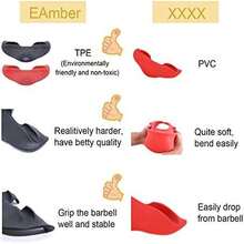 Professional TPE Dumbbell Squat Protective Cover for Squat and Shoulder, Ensuring Protection (Black) - ‎Rojo - - Ver 4