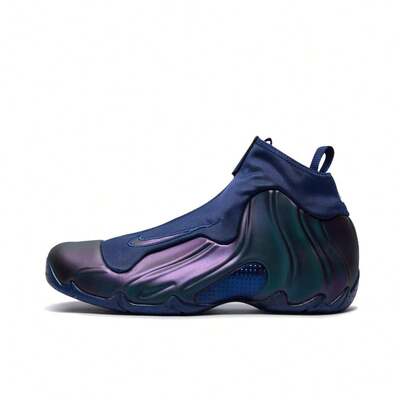  Giày bóng rổ cổ cao Nike Air Flightposite thời trang và thoải mái dành cho nam, màu đen/tím, phiên bản 2025.