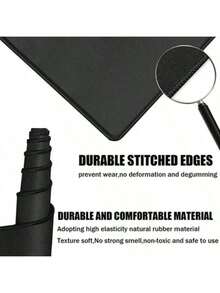 Qualidade Superior: Este Mouse Pad para Jogos possui um design de duas faces. A frente é feita de material suave e macio de alta qualidade para uma sensação confortável, enquanto a parte de trás possui uma base de borracha antiderrapante com bordas finamente costuradas. - Multicolorido - Visão 8