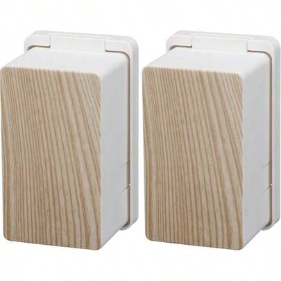 山崎実業 Yamazaki コンセントガード ホワイト 約W7×D6×H12cm ウッディ WOODY コンセントカバー フルカバータイプ いたずら防止 ホコリよけ3411