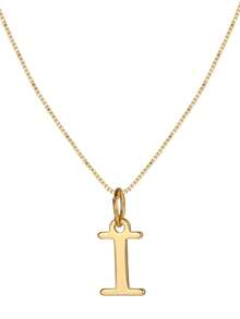 1pc A-Z Letter Necklace | Stainless Steel Minimalist Everyday Jewelry Gift - Yellow Gold - View 32