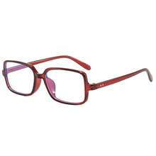 1pc Retro Red Rectangle Clear Lens Glasses For Fashionable Girls - Clear - View 3
