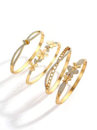 กำไลข้อมือประดับพลอยเทียมสำหรับผู้หญิง, เครื่องประดับแฟชั่นสำหรับผู้หญิงสำหรับสวมใส่ไปงานปาร์ตี้, เทศกาลดนตรี, วันวาเลนไทน์, ของขวัญเครื่องประดับแบบเลเยอร์สำหรับครอบครัวและเพื่อน