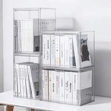 1pc Multi-Function Transparent Acrylic Storage Box - Dust-Proof Display Case, Suitable For Models, Tools And Books | Transparent Organizer Box - Clear - View 1