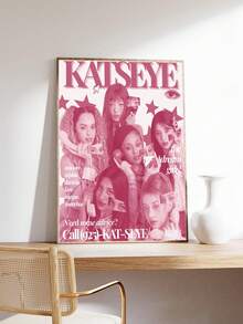 1 张 KATSEYE 海报，全球女子组合墙饰，舞蹈团体装饰，K-Pop 美学印刷品，黑白音乐海报，帆布画墙饰，房间家居装饰（无框） - 彩色 - 查看 28
