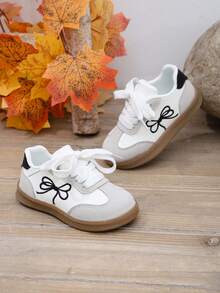 1 Pair Girls' Summer Sports Shoes, Fashion Casual Sneakers - Beige - View 4