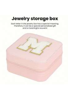 Travel Jewelry Organizer, Initial Jewelry Box, Customizable Letters, Multifunctional Jewelry Organizer, Jewelry Organization And Storage, Compact Jewelry Box, Makeup Organizer, Nail Polish Organizer, Travel Essentials, Cruise Essentials - Multicolor - View 30