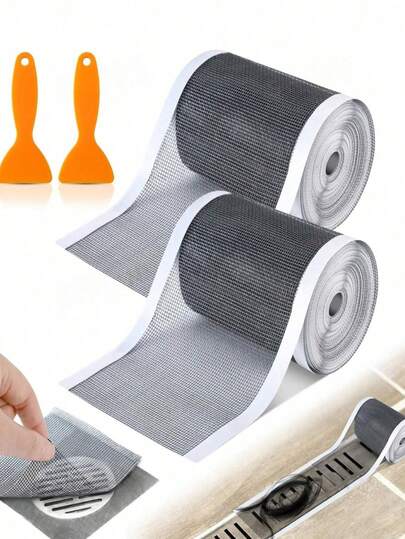 1pc Multi-Size Bathroom Drain Hair Filter Sticker - Tool-Free, Easy To Apply - Anti-Clogging, Suitable For Shower, Bathtub, And Floor Drains - Flexible Mesh Design, Toilet Drain Filter, Kitchen Anti-Clogging And Insect-Proof Self-Adhesive Floor Drain Sticker