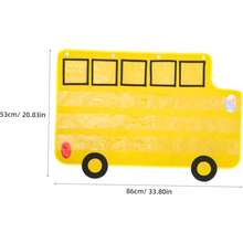 Homoyoyo Organizador Pared Bus Escolar con Transparentes Aprendizaje del Alfabeto Decoración de Aula y Organización Maestros - 1 - Ver 9