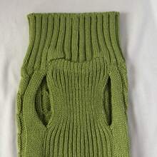 1件腊肠犬毛衣，长款狗狗毛衣，宠物服装，纯色英伦风宠物毛衣，加长款宠物毛衣，简约设计，情侣/闺蜜款，适合贵宾犬、巴塞特猎犬、腊肠犬、比格犬、柯基犬等长身犬种，猫咪也可穿着，加长款毛衣，可定制 - 綠色 - 查看 20