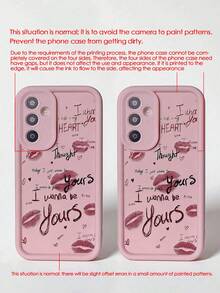 Mattes Lippen-Muster stoßfestes schlankes Handyhülle kompatibel mit Samsung Galaxy S25/S25 PLUS/S25 Ultra/A16/A36/A26/A56/A50/A12/A32/A52/A72/A51/A21S/A13/A14/S24/S24 PLUS/S24 Ultra/S20/S23/S22/A53/S20 FE/S21, Schutzhülle - Verschiedenfarbig - Übersicht 4