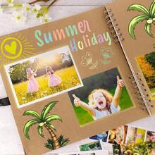 Bstorify Large Scrapbook, 11 X 11 Inch, 40 Sheets (80 Pages) Brown Thick 200 GSM Kraft Paper, Memory Book, Ribbon Closure - Ideal For Your Scrapbooking, Art &Amp; Craft Projects - ColorC - View 5