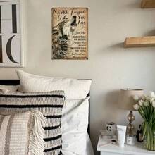 CIFbuy Wolf Spirit Animal Tin Sign "Never Forget Who You Are" 8x12 Inch Vertical Wolf Wall Art Decor For Cabin Farmhouse Rustic Living - 彩色 - 查看 10