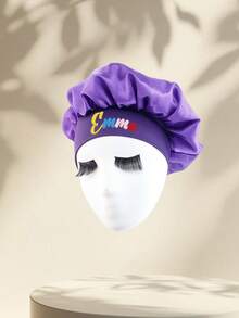 LICVIC 个性化浴帽，定制姓名睡帽，定制缎面睡帽，女士睡帽，可定制发帽，卷发睡帽，缎面发带，美容帽，情人节礼物，生日礼物，时尚，舒适，浴室，卧室，精致，男士，女士，母亲节礼物 - 彩色 - 查看 8