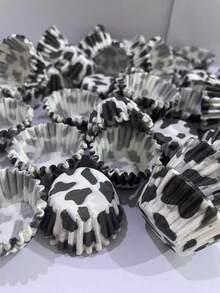 200pcs/500pcs/1000pcs Mini Cupcake Liners, Cow Print Baking Cups, 0.98 Inch Round Baking Cups, Suitable For New Year, Valentine's Day, Birthday And Wedding Party Baking - Multicolor - View 6