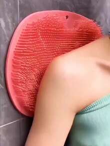 1个足部淋浴按摩刷，浴缸背部清洁垫，防滑浴室垫，足部按摩垫，柔软材质防滑底部 - 彩色 - 查看 8