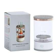 SOKANY 1个USB供电化妆刷清洁器，美容清洁工具。透明机身设计。具备多种干燥/收纳功能，适用于各种尺寸的化妆刷，是女性必备的美容工具配件。 - 白色 - 查看 12