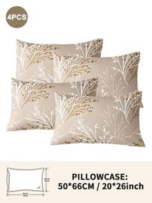 1pc/2pcs/4pcs Polyester Floral Pattern Pillowcase (Pillow Insert Not Included), Soft & Comfortable, Suitable For All Seasons - Multicolor - View 23