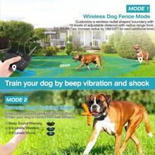 Wireless Electronic Fence, 2-In-1 Electronic Dog Fence And Remote Training Collar, Pet Fence System, Adjustable Vibration And Shock, IPX6 Waterproof Shock Collar, Suitable For Small, Medium And Large Dogs, Can Control 1/2/3 Dogs, Dog Training Equipment, Anti-Bark Device, Remote Dog Trainer - Black - View 8