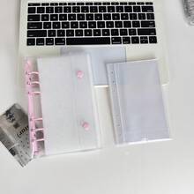 1个A6便携式透明活页夹，透明贴纸簿，贴纸簿，照片收纳袋，相册，预算计划本，日记本，笔记本，办公用品
