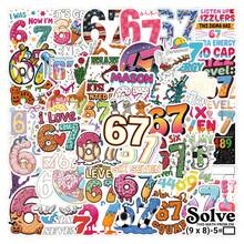 50 Peças Adesivos de Gírias da Internet 67 | Adesivos de Linguagem Pop Engraçados, Papel Autoadesivo, Forma Irregular, Uso Único, Ideal para Guitarra, Motocicleta, Skate, Exterior, Viagem, Garrafa de Água, Bicicleta, Mala, Scrapbook, Festa, Natal - Multicolorido - Visão 1