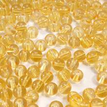 50pcs 8mm Transparent Glass Beads, Crystal Clear Glass Beads, Suitable For DIY Jewelry, Necklace, Bracelet, Clothing Weaving