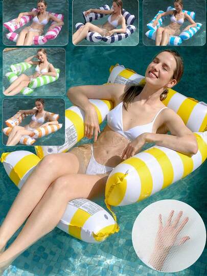1 acessório para piscina, boia inflável, espreguiçadeira flutuante para adultos no verão, ideal para piscina e praia, presente perfeito para festas na piscina e férias.