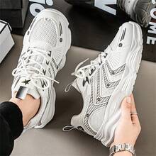 Men's Road Running Shoes, Lightweight Casual Running Shoes, Mesh Breathable Black Grey Running Sneakers, Competition Training Sports Shoes - Black - View 4