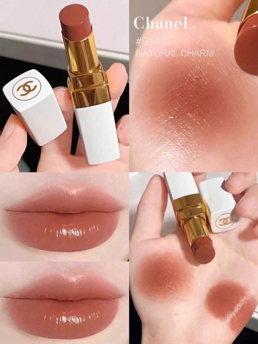 CHANEL Rouge Coco Baume #914 唇膏 - 滋润、不拔干、持久，1.5克 - #914肉桂奶茶 - 查看 1