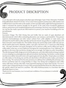 1pc Coffee Pad, Kitchen Countertop Draining Mat, Absorbent Pad, Drip Mat, Bar Mat, Tabletop Protector, Covers Stains, Absorbent, Quick-Dry, Heat-Resistant, Anti-Slip, Washable, Rubber Bottom, Made Of Diatomite/Diatomaceous Earth Or Silicone, Available In Solid Color/Geometric/Retro Patterns - Multicolor - View 7