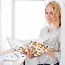 Carpeta impresa de tres anillos de 1.5 pulgadas, carpeta de anillos en D con bolsillos, carpeta decorativa para la escuela universitaria u oficina, calabazas naranjas amarillas (una talla 1) - talla únicax1 - Ver 10