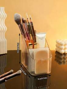 Caja de almacenamiento de cosméticos premium, estantería de almacenamiento transparente, estantería de almacenamiento de cosméticos, bolsa de maquillaje, esencial de viaje - transparente - Ver 17