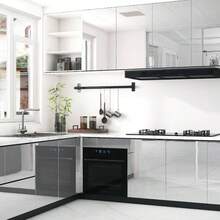 1 Roll Self-Adhesive High-Definition Mirror Wall Paper, Removable Mirror Sticker, Reflective Surface, Mirror Effect, Cuttable, Non-Glass, Non-Deformable, Non-Breakable Mirror, Peel And Stick, Suitable For Bathroom, Vanity, Home, DIY Crafts, Flexible Self-Adhesive Mirror, Applicable For DIY Arts And Crafts, Home Decor, Cabinet Countertops - Mirror Stickers - View 9