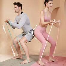 1条阻力带，引体向上辅助带，健身训练弹力带，瑜伽拉伸带，TPE阻力环，加长阻力带 - 彩色 - 查看 1