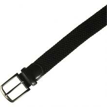 Cinturón elástico de cuero con ribete de tejido Cinturón para Hombre - Gris - Ver 2