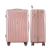 Wanderlite Luggage Set 3pcs Pink Suitcase Hand Luggages Travel Hard Case Hardside Shell Lightweight Trolley Carry On Bag Rolling Small Medium And Large TSA Lock - As Pic - View 3