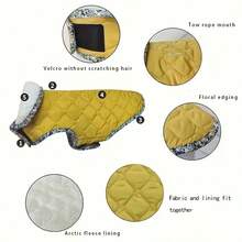 冬季保暖狗狗夹克，寒冷天气宠物外套，狗狗户外夹克，狗狗雪地服，狗狗户外棉衣，适合小型、中型和大型犬 - 黑色 - 查看 5