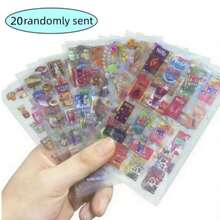 10pcs/Pack Cute Animal, Food, Beverage, Dessert Theme Stickers, Waterproof PET Material, Easy To Cut, Suitable For Scrapbooking, Decorating Notebooks, Photo Frames, Phone Cases, Water Bottles, Magazines, Stationery Boxes, DIY Collage, Back To School Supplies, Study Essentials - Multicolor - View 13