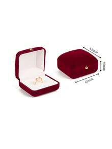1pc Ring Box, Bracelet Jewelry Box, Necklace Display And Storage Box. Convenient And Practical - Red - View 9