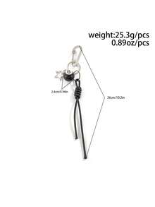 1 chiếc mặt dây chuyền hình ngôi sao số 8 bện bằng chỉ sáp phong cách Punk Hip-Hop, móc khóa, dây đeo quần jeans, thời trang cổ điển, thích hợp cho kỳ nghỉ, tiệc tùng, thường ngày, chụp ảnh đường phố, đám cưới, kỷ niệm, quà tặng cho nam giới và các cặp đôi. - Chuỗi quần - Xem 8