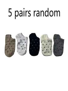 10/5 đôi tất ngắn nữ, tất sọc không lộ cổ chân, phù hợp cho mọi mùa, màu ngẫu nhiên - Nhiều màu - Xem 9