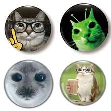 趣味图案徽章胸针，女士翻领别针胸针，包包挂饰，时尚配饰，送给朋友、家人、老师和同学的趣味礼物 - 彩色 - 查看 1