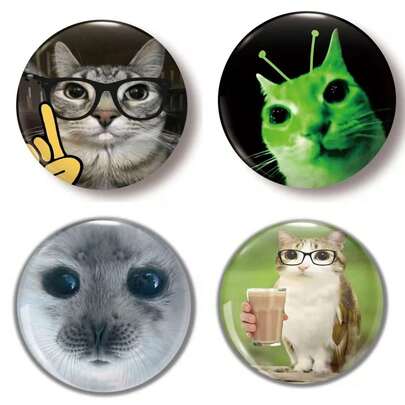 Broche de Emblema com Padrão Interessante, Broche de Lapela Feminino, Pingente de Bolsa, Acessório de Moda, Presente Divertido para Amigos, Família, Professores e Colegas